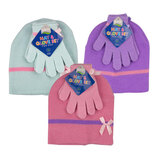 Girls Beanie Hat & Gloves Set