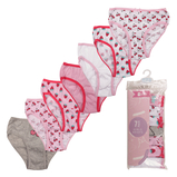 Girls 7 pack pink briefs